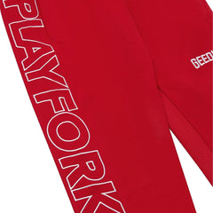 Geedup PFK Panel Trackpants 'Red/ Grey' (2025)