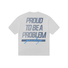 Geedup Proud To Be A Problem Nascar T-Shirt 'White/ Blue' (2024)