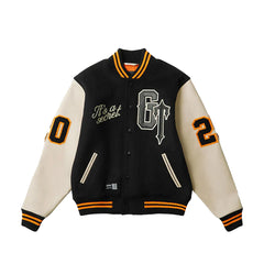 Geedup x Trapstar Letterman Jacket 'Black/ Cream/ Orange' (2025)