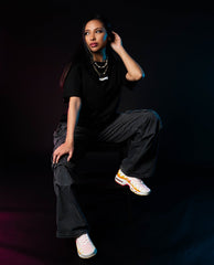 PUSHAS Print Logo T-Shirt 'Black/ White' (2024)