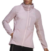 Adizero Marathon Mens Running Jacket - Pink