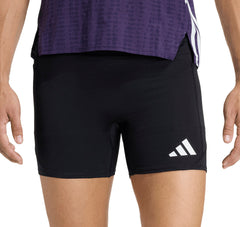 Adizero Pocket 5 Inch Mens Short Running Tights - Black