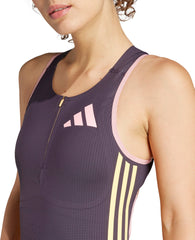 Adizero Promo Sleeveless Womens Running Leotard - Purple
