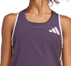 Adizero Promo Womens Running Vest Tank Top - Purple