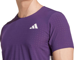 Adizero Short Sleeve Mens Running Top - Purple