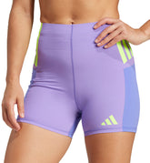 Adizero Womens Short Running Tights - Purple