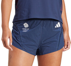 Adizero Team GB Womens Split Running Shorts - Blue