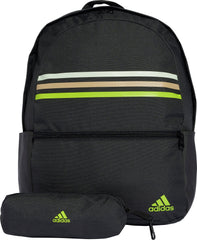 Classic Horizontal 3 Stripes Backpack - Black