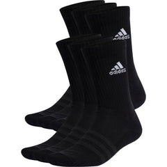 Cushioned (6 Pack) Crew Training Socks - Black