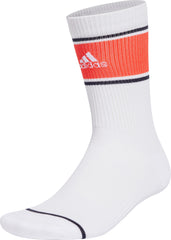 Cushioned (2 Pack) Logo Graphic Crew Socks - White
