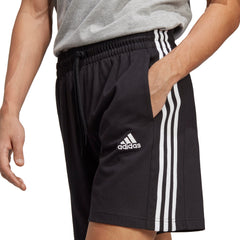 Essentials 3 Stripes 7 Inch Mens Shorts - Black