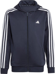 Essentials AeroReady 3 Stripes Junior Training Track Jacket - Blue