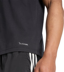 Follow The Line Graphic Short Sleeve Mens Running Top - Black