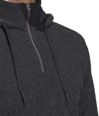 Go To Quarter Zip Long Sleeve Mens Golf Hoody - Black
