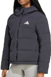 Helionic ClimaWarm Hooded Womens Down Jacket - Black