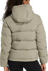 Helionic ClimaWarm Hooded Womens Down Jacket - Green