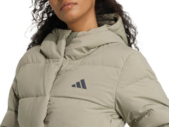Helionic ClimaWarm Hooded Womens Down Jacket - Green
