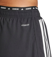 Own The Run 3 Stripes 2 In 1 Mens Running Shorts - Black
