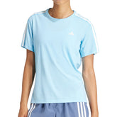 Own The Run 3 Stripes Short Sleeve Womens Running Top - Blue