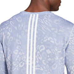 Own The Run ClimaCool 3 Stripes Long Sleeve Mens Running Top - Grey