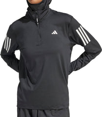Own The Run Half Zip Long Sleeve Womens Running Top - Black