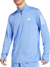 Own The Run Half Zip Long Sleeve Mens Running Top - Blue