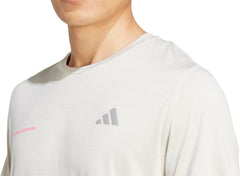 Own The Run Melange Short Sleeve Mens Running Top - Grey