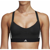 All Me 3 Stripes Womens Sports Bra - Black