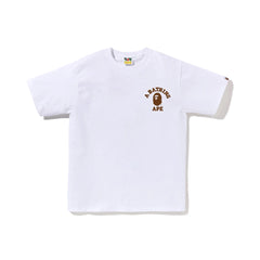BAPE 1st Camo College Ats Tee 'White/ Orange'