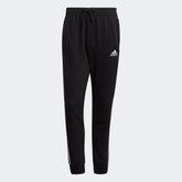 Men's Essentials French Terry Tapered Cuff 3-Stripes Pants