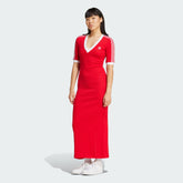 Women's Adicolor 3 Stripes Knit V Neck Dress