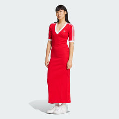 Women's Adicolor 3 Stripes Knit V Neck Dress