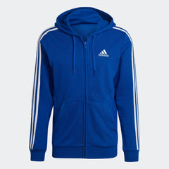 Men's Essentials French Terry 3-Stripes Full-Zip Hoodie