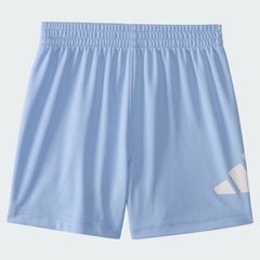 Kids' Two Piece Short Sleeve Cotton Heather Tee and Elastic Waistband Logo Shorts Set