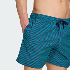 Men's Seersucker Stripy Swim Shorts 5-Inch