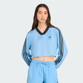 Women's Adicolor Soccer Jacquard Crop Long-Sleeve Top