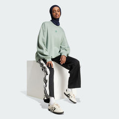 Women's Fleece Long Oversized Crew Sweatshirt