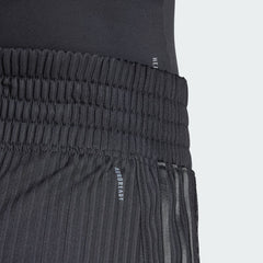 Women's Pacer All Gym Seasonal Rib High Rise Tonal 3 Stripes Shorts