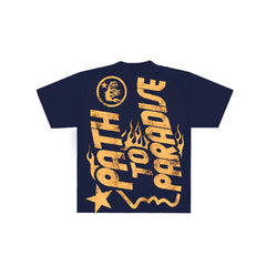 HELLSTAR Jesus Emblem Tee 'Navy/ Gold' (Overseas Exclusive 2023)