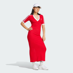 Women's Adicolor 3 Stripes Knit V Neck Dress
