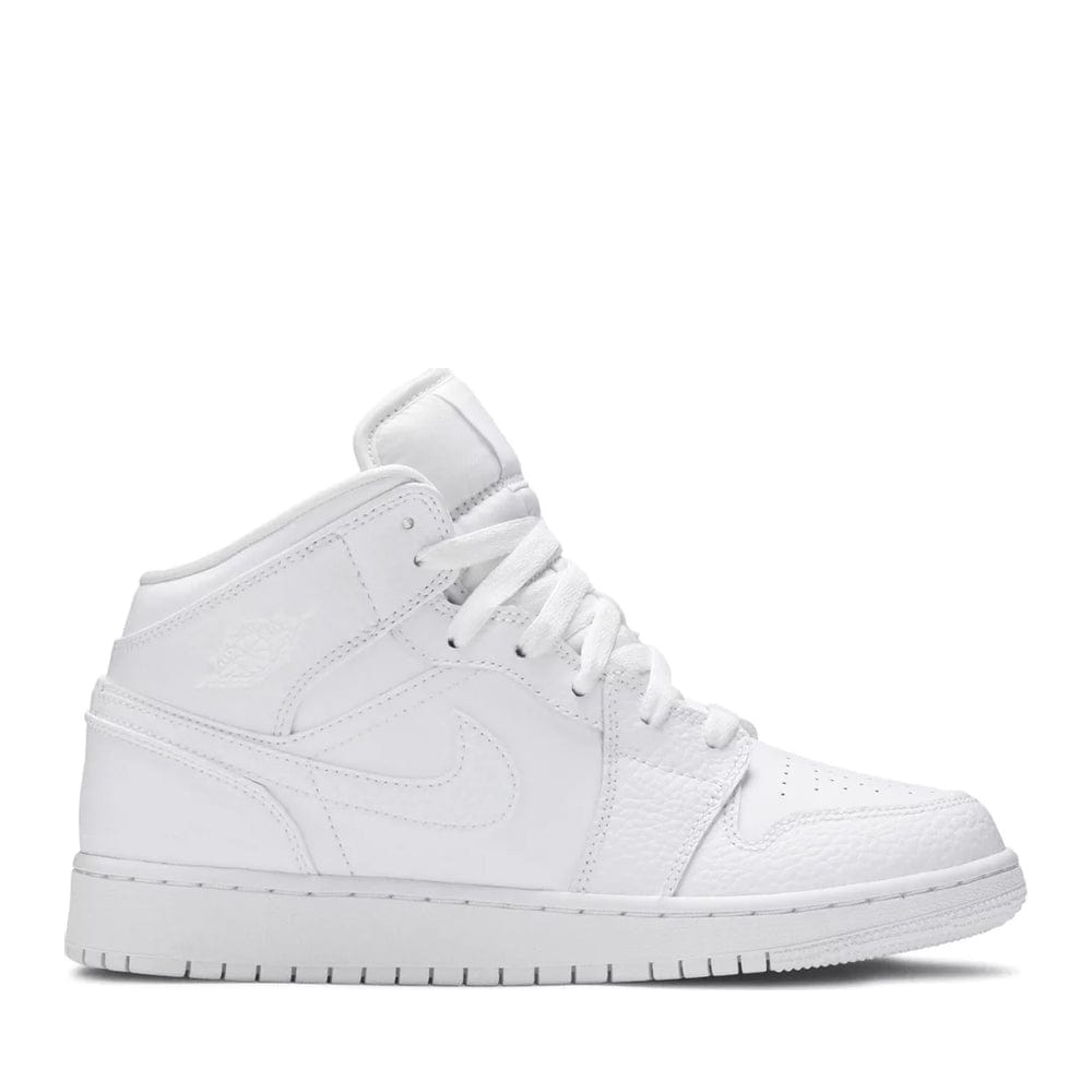 Air Jordan1 Mid Gs Triple White (New) (New)