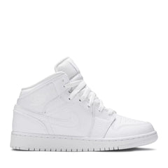 Air Jordan1 Mid Gs Triple White (New) (New)