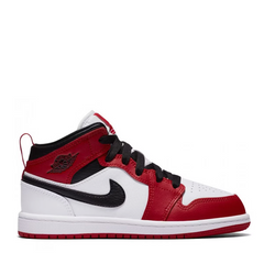 Air Jordan1 Mid Chicago White Heel Ps (New)