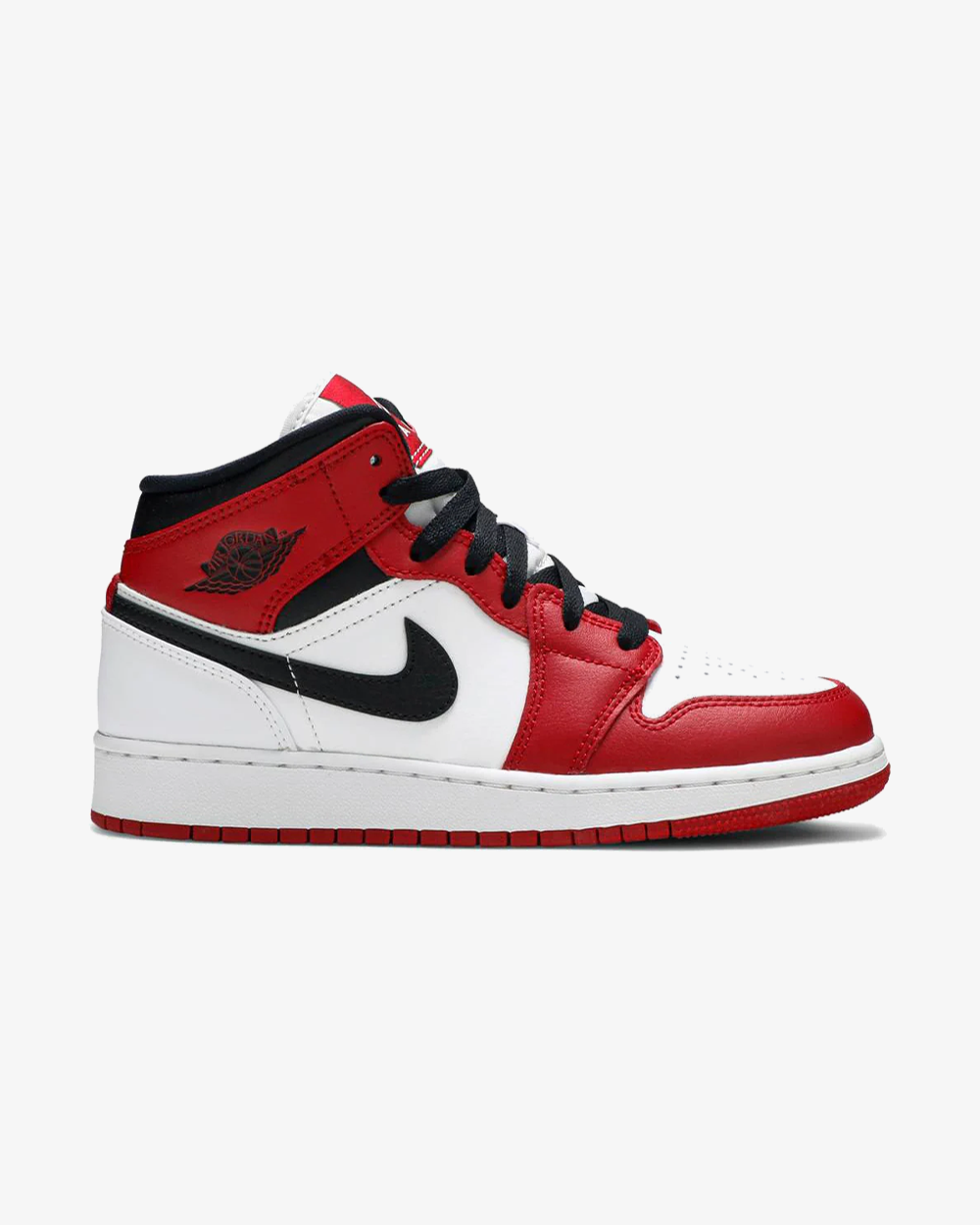 Air Jordan1 Mid Chicago White Heel Gs
