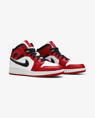 Air Jordan1 Mid Chicago White Heel Gs