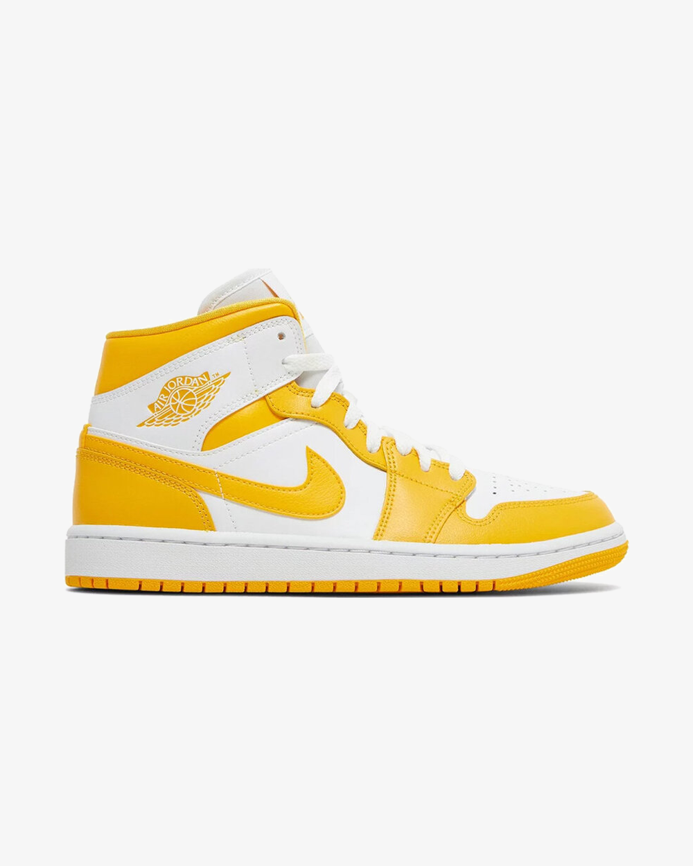 Air Jordan1 Mid Wmns White University Gold