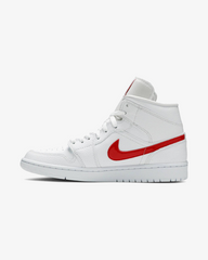 Air Jordan1 Mid Wmns White University Red