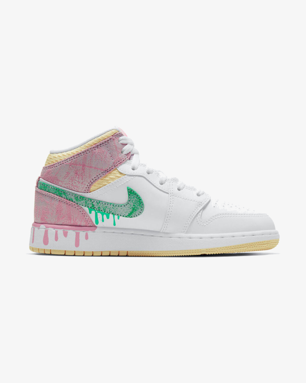 Air Jordan1 Mid Se Paint Drip Gs
