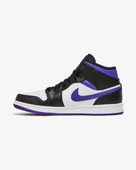 Air Jordan1 Mid White Black Purple
