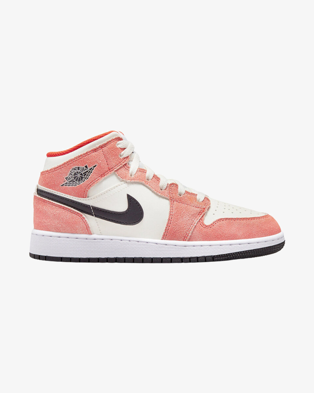 Air Jordan1 Mid Se Gs Orange Suede